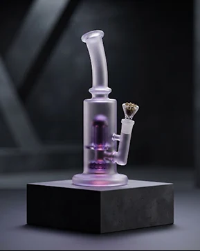 Frosted Aura One handblown glass rig